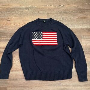 Wild Fable Navy Sweater with American Flag Design Large